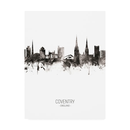 Michael Tompsett 'Coventry England Skyline Portrait II' Canvas Art,18x24